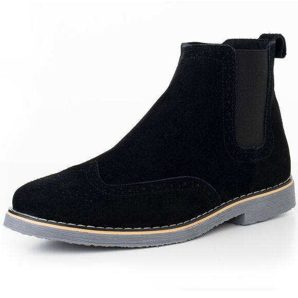 Alpine Swiss Other - Alpine Swiss Mens Chelsea Boots Genuine Suede Dress Ankle Boots Wingtip Shoes